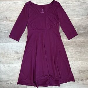 Prana Cali 3/4 Sleeve Scoop Neck Dress women’s Size S Grapevine